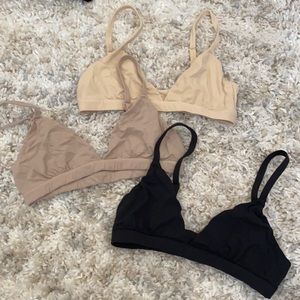 3 Skims Triangle Bralettes